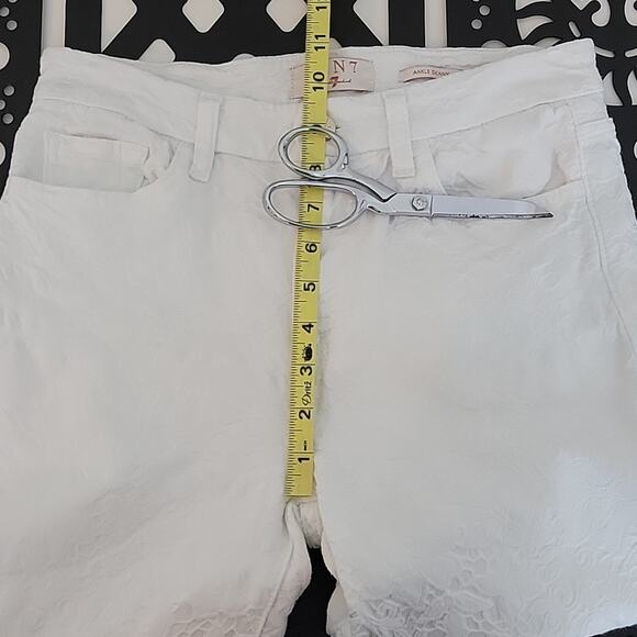 JEN7 by 7 For All Mankind White Lace Ankle Skinny Jeans Size 4 FLAWED - Picture 11 of 14